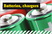 Batteries, chargers