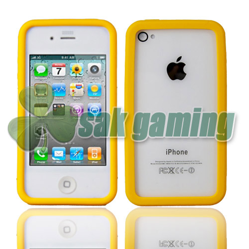 NEW YELLOW FRAME CASE SKIN COVER FOR Apple iPhone 4 4G