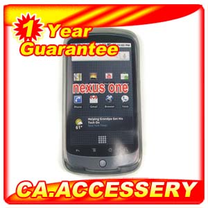 nexus test Black GEL Skin Case Cover For HTC Google Nexus ONE pic