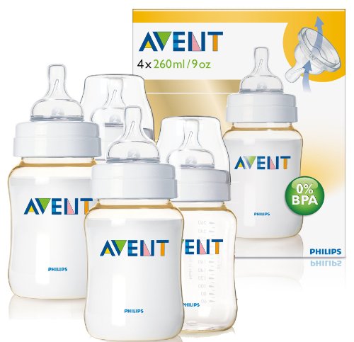 AVENT Advanced Feeding Bottles Slow Flow, 260 ml 4-Pack