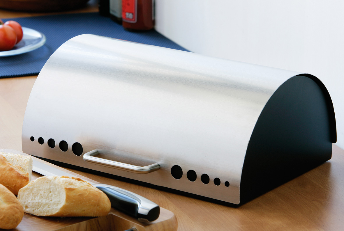 stainless bread bin