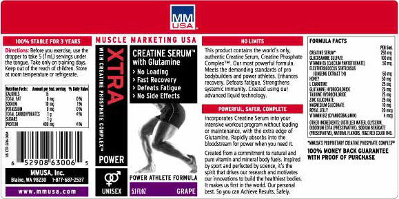 MMUSA Xtra Creatine Serum With Glutamine - Strawberry - 5.1 fl oz