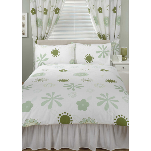Green Double Duvet Cover &amp; 2 Pillow Cases