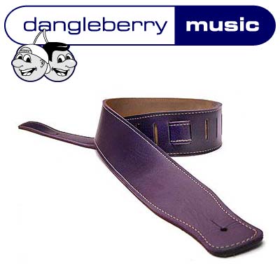 PURPLE DELUXE GUITAR STRAP - Finest Italian Leather