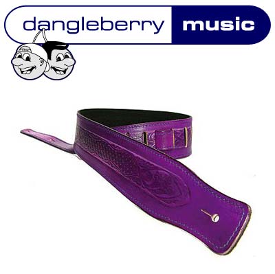PURPLE WEAVE LEATHER STRAP for Electric/Acoustic Guitar