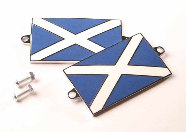 Scotland Scottish Saltire St Andrews Flag Badges (pair)