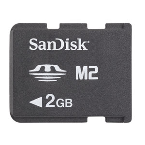 Sandisk 2GB Memory Stick Micro w  Adapter (SDMSM2 2048 E10M  Retail Package)