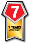 7 year warranty package with unconditional guarantee