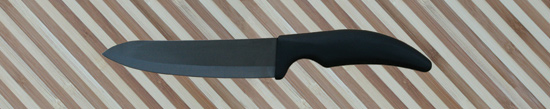 Large Ceramic Chef's Knife in Black