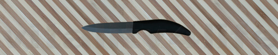 Standard Size Ceramic Paring Knife in Black