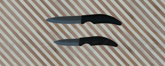 Ceramic Standard Paring Knife plus Ceramic Mini Paring Knife in Black