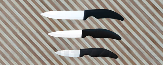 Ceramic Knife 3 Set in white