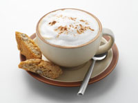 Energizing Cappuccino and Bisuit