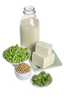 Tasty Soy Milk and Fresh Green Soy Beans