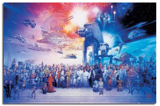 Star Wars Large Poster The Complete Cast New