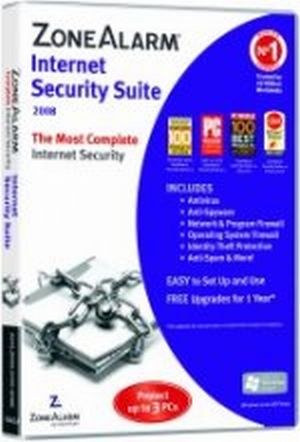 Zone Alarm Internet Security Suite 08 3PC NEW & SEALED