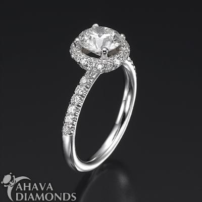18k White Gold Diamond Ring 1.85 Ct Vs1 D Round Cut