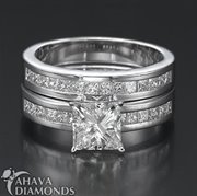 setpri_3013: 2.56 CT SI1 D Wedding Diamond Ring Set 14k Gold-White