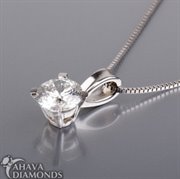 dia_sneck2122: 1.04 Ct Si1 E Round Diamond Pendant + 14K Gold Necklace