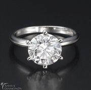 dia_46501: 2.5 Ct Vs1 D Round Diamond Engagement Ring 14K Gold