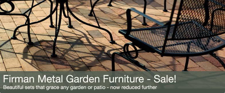 Garden furniture, wooden garden furniture sets, low maintenance cast iron and textilene furniture sets.