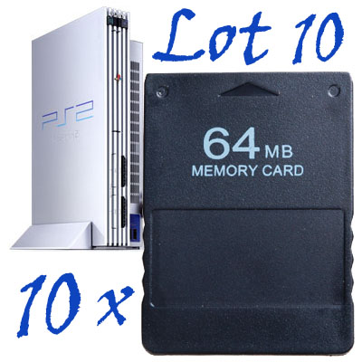 10X New Sealed 64 MB Memory Card For Sony PS2 Game 64MB