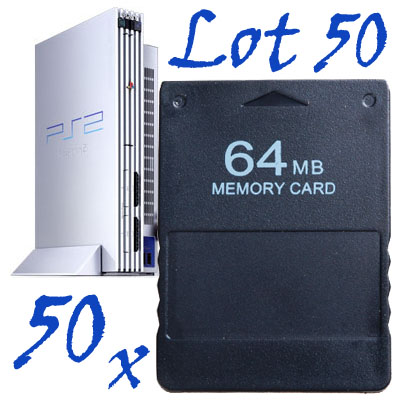 50X New Sealed 64 MB Memory Card For Sony PS2 Game 64MB