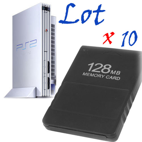 10X 128 MB Memory Card for Sony Playstation 2 PS2 128MB