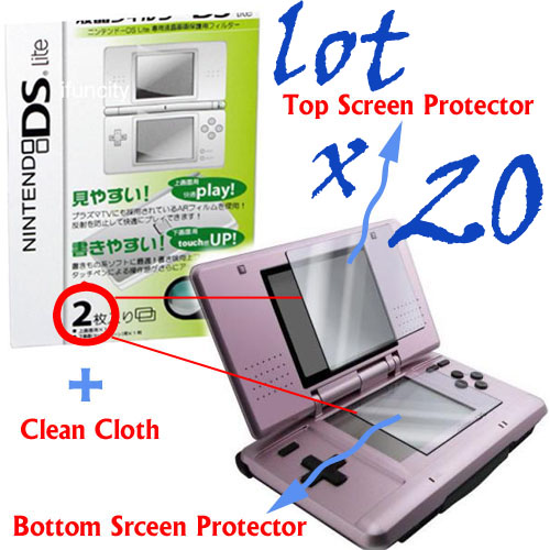 20 X Genuine Hori Screen Protector For Nintendo DS Lite