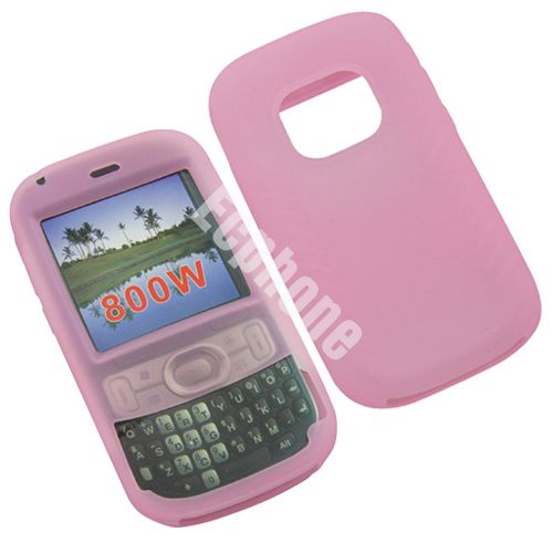 Pink Silicone Skin case for Sprint Palm Treo 800w New