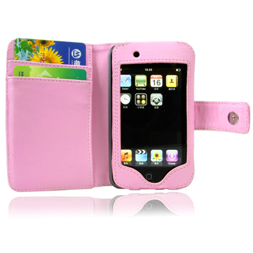 Leather Case for Apple Ipod Toucu1/2 8/16/32GB/8 Pink