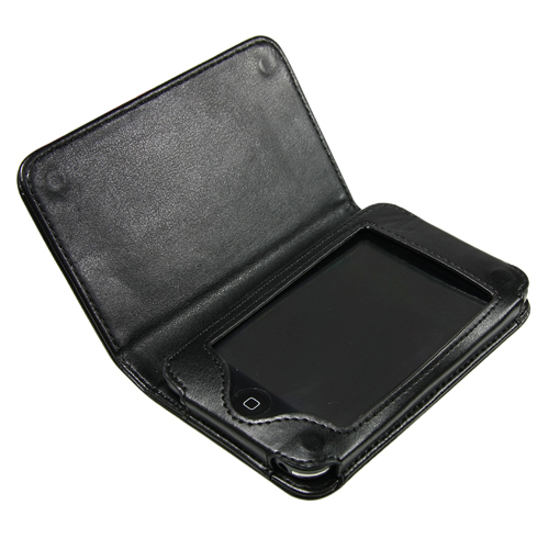 Leather Case for Apple Ipod Toucu1/2 8/16/32GB/8 Black