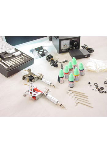 Professional TATTOO 2 gun KIT-full SET+INK+Power supply