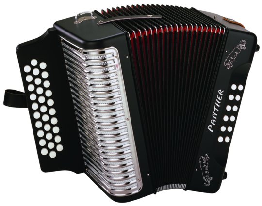 hohner panther button accordion matte black GCF NEW 31