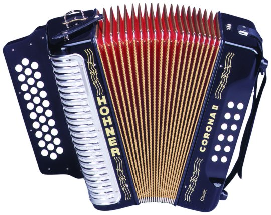 hohner corona ii classic button accordion jet black NEW