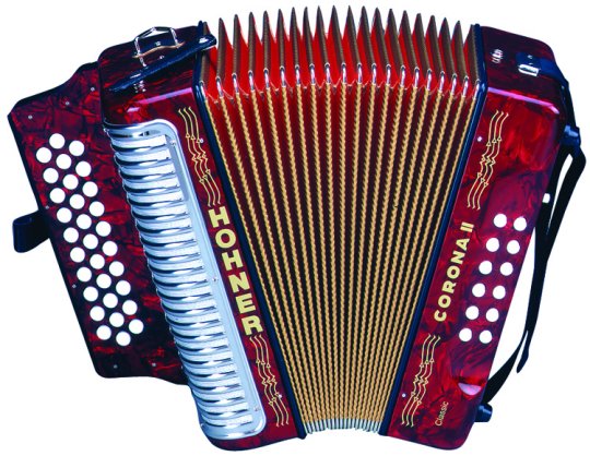 hohner corona ii classic button accordion red pearl NEW
