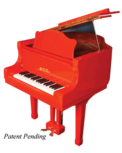 Red Schoenhut 44 Key Child Baby Grand String Piano