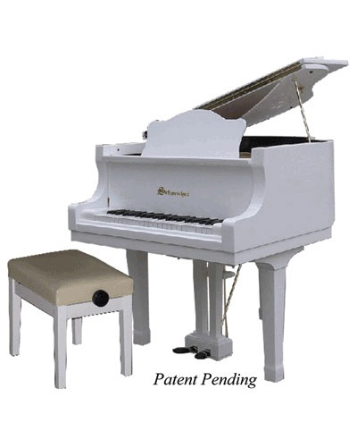 White Schoenhut 44 Key Child Baby Grand String Piano