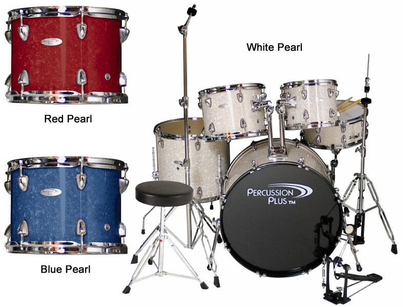 5-Piece Blue Pearl Drum Kit w/Hardware set NEW Prc.Plus
