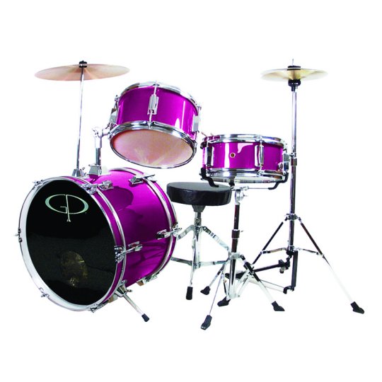 GP Pink 3 Piece Junior Child Drum Set kids 6 and up NEW