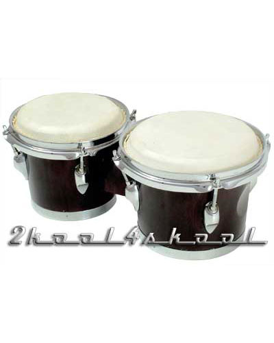 BONGO set solid wood bongos pair mahogany drum NEW
