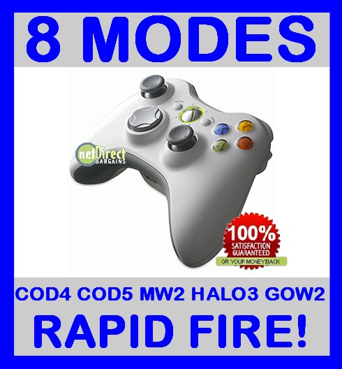 xbox 360 1.2 XBOX 360 RAPID FIRE MODDED Controller 8MODE NEW pic