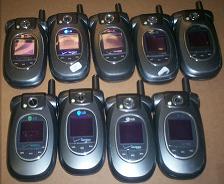 BULK LOT OF 9 LG VX8300 VERIZON CELL PHONES AS-IS PARTS