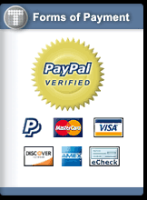 Forms of Payment. Paypal Verified