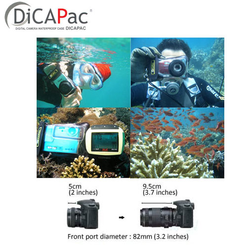 WATERPROOF MARINE CAMERA HOUSING CASE FOR CANON EOS DSLR REBEL Xti T1i