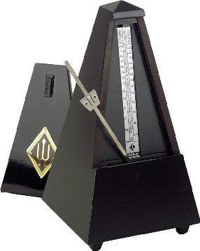 Black WITTNER Wood Metronome Without Bell