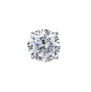 EAR-0033-RD-0600Q14-WG14K: 0.60 Ct Round H/I I1 Diamond 14K White Gold Men's Single Stud Earring