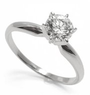 TV-SOL-0.50-WHITE-H: 1/2 CT E/VS ROUND CERTIFIED DIAMOND ENGAGEMENT RING