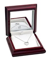 CWBLPM: Cherry Wood Jewelry Box Gorgeous Pendant Box