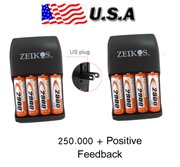 4596--(RD-4595-&-4595)P1: 2 Charger with 8 AA Rechargable battery 2900mAh